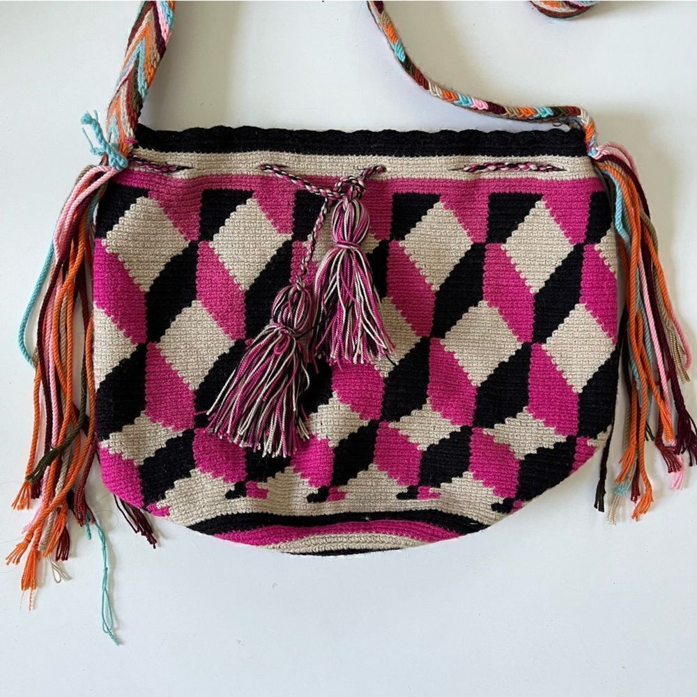 Vintage Woven Bag With Fringe Detail - Picture 3 of 7